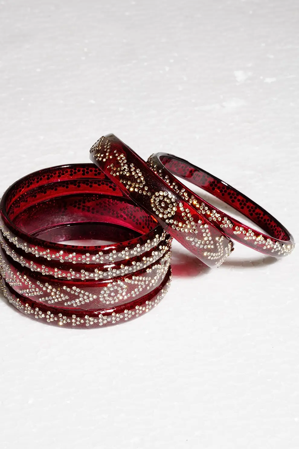 Maroon High perfomance Stone glass  Bangle